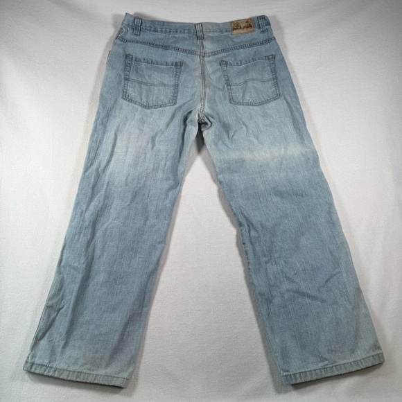 Dodeca Jeans Mens 40x32 Blue Wide Leg High Rise Light Wash - Picture 2 of 11